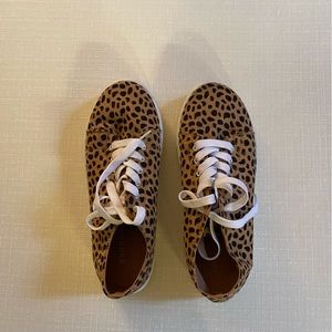 Bamboo Low-Top Sneakers in Spotted Calf Pattern